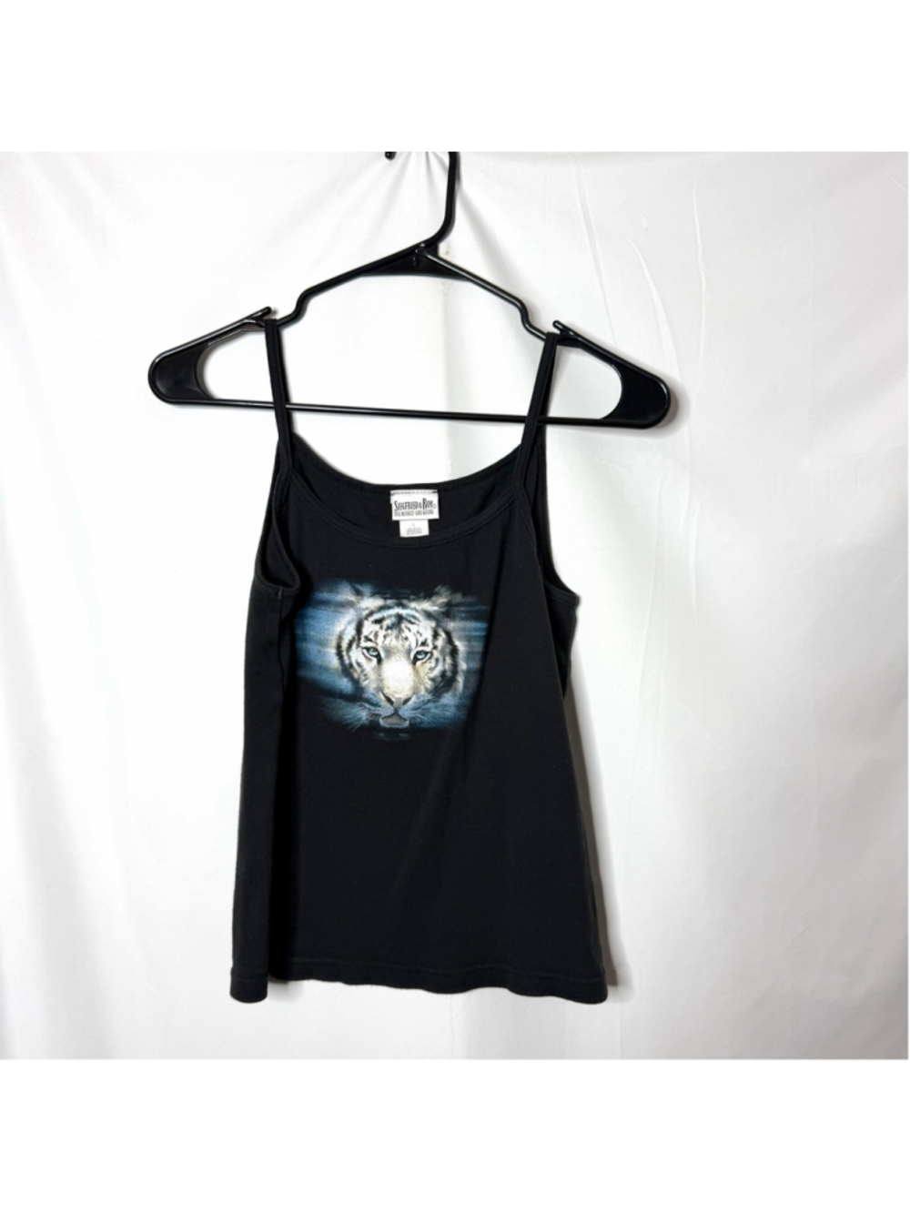 Vintage Siegfried & Roy Black White Tiger Graphic Tank Top Size L